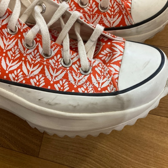 Converse Run Star Hi High Summer Spirit Bright Poppy Sneakers Size 10.5 / M 9 - Picture 8 of 15